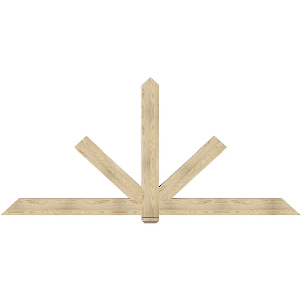 Ekena Millwork Kennewick Rough Sawn Timber Gable Bracket, Douglas Fir, 108"W x 49"H x 4"D x 6"F, 11/12 Pitch GBW108X49X0406KEN00RDF - main